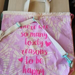 LittleMissMatched Tote Bag/backpack pink and teal